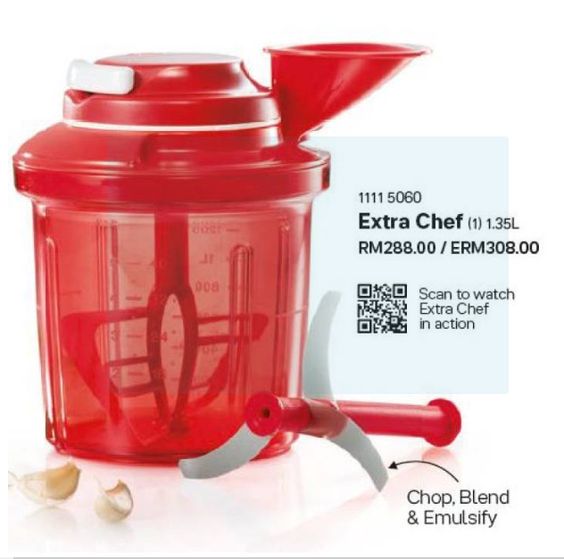 Tupperware Extra Chef 1.35L Kitchen Magic Tool Mixer Blender