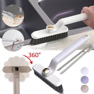 2 in 1 Multifunctional 360 Degree Rotating Crevice Brush Bathroom Dead End Floor Window Cleaning Brush
