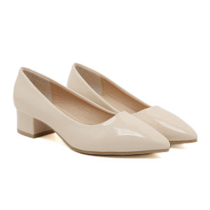 【DS】Korean 1inch Gloosy High Heels Sandals Office Block-Heel