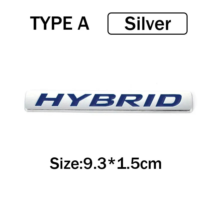 1Pc 3D Hybrid Words Car Emblème Insigne Autocollant Metal