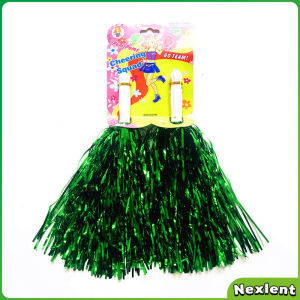 Nexlent Cheerleader Metallic Foil PomPoms with Handle for Sports Cheers Ball Dance Fancy Dress Night Party