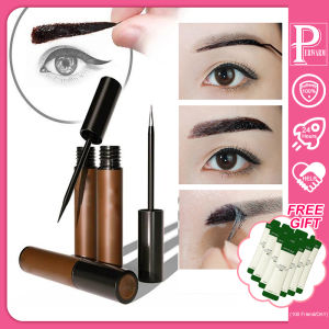 PERWARM 4 Color Eyebrow Tattoo Gel Black Coffee Gray Red Tattoo Brow Gel Tint Peel Off Waterproof Eyebrow Tint Makeup Eye Brow Gel Cosmetics（M1B）