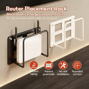 Wall Mounted Router Holder WiFi Storage Bracket Non Drilling Power Socket Rack Bookshelf Organizate