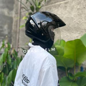 Helm JPX Supreme Half Face Double Visor Solid Standard SNI vendetta r10 rc7 falcon r2r ttc kyoto flat r dj maru genos kairoz  ultron genesis