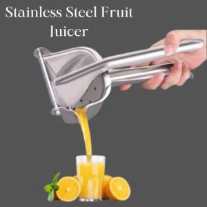 Premium Stainless Steel Manual Fruit Juicer - Portable Kitchen Squeezer for Citrus & Vegetable Extractor