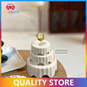 [Eleanor] 3Pcs Doll Accessories Girls Toy 1 12 Scale Miniatuare Dollhouse Cake Stand Dessert Decoration Dish