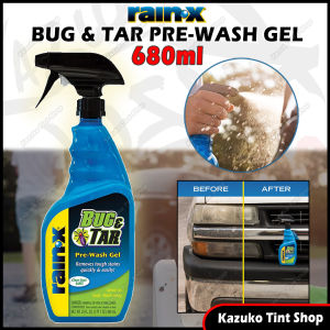 🌱 Rain-X / Rain - X / Rain X / RainX Bug & Tar Pre-Wash Gel 680ml Remove Dirts Bird Dropping Tough Stains Clean Dirts Clear Vision For Exterior Windscreen Mirror Car Care DIY 100% Original Reasy Stock
