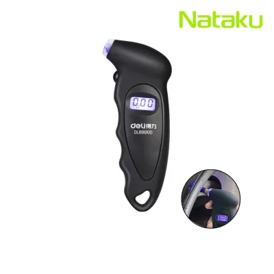 Nataku เครื่องวัดความดันลมยาง แบบดิจิตอล ที่วัดแรงดันลมยาง เครื่องวัดแรงดันลม เกจวัดลมยาง จอ LCD อ่านค่าชัดเจน พกพาสะดวก