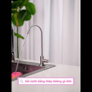 Vòi máy lọc nước chất liệu inox không gỉ xoay 360 độ tiện lợi dễ lắp đặt