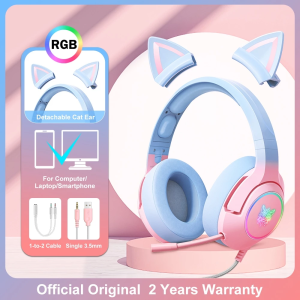 ONIKUMA K9 Gaming Headset /ONIKUMA K9 Gaming Headphone  With Removable Cat Ears Noise Canceling Retractable Microphone