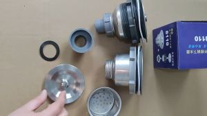 Stainless Steel Drain Plug Hair Salon Supplies Shampoo Bed Drain Strainer Anti-Hair Blockage Easy Install Stainless Strainer