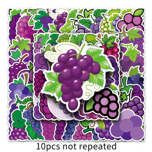 50PCS Fruit Purple Grape Sticker Small Fresh INS Style Cartoon Waterproof Graffiti Sticker