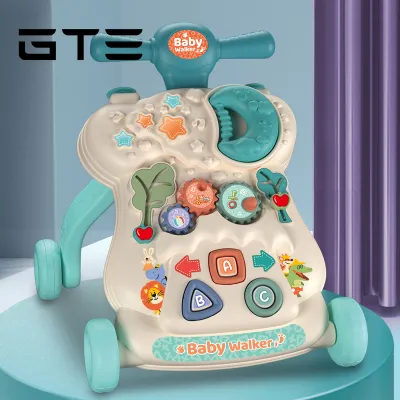 GTE Three In One Baby Push Walker Scooter Anti Rollover Newborn Early Learning Game Board - Fulfilled By GTE SHOP
