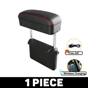 Không Dây sạc xe hơi hộp chứa đồ trên xe hơi ô tô đa năng Khay Xếp Đồ tựa tay hộp lưu trữ bằng da PU có thể điều chỉnh băng hỗ trợ khuỷu tay đệm Tấm đỡ tay vịn Extender