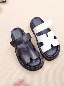 [Free Shipping] Baike Tu All-Leather Indoor And Outdoor Slippers Thick-Soled Casual Sandals Summer Beach Shoes For Outdoor Wear