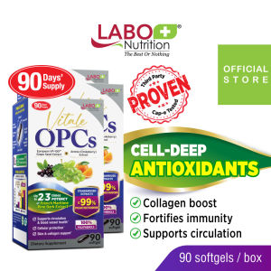 [3 boxes] LABO Nutrition Vitale OPCs Cell Deep Antioxidants for Skin Collagen Varicose Veins Heart Circulation Immune Eyes Energy Supplement • 2.3 Times of French Maritime Pine Bark Extract • Made in Japan • 90 softgels