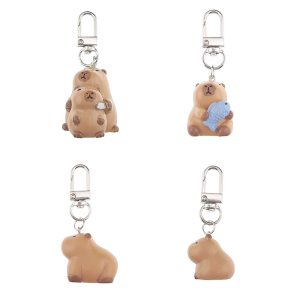 Capybara Keychain Cute Cartoon Bag Charm Decoration Handbag Hanging Ornament Keyring Decors for Adults and Kids