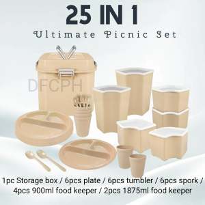 NIKKO Zen Partymate - 25in1 Ultimate Picnic Set with Free Sporks