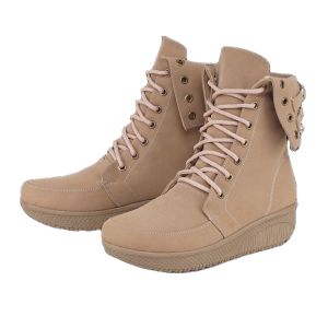 [BONUS MASKER] Specta Sepatu Boot Wanita Terbaru BP 035 Cream Sentra Grosir Bandung