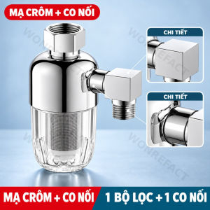 Bộ lọc nước đầu nguồn rửa được mẫu mạ crôm hoặc ABS xanh tùy chọn co nối và đầu nối