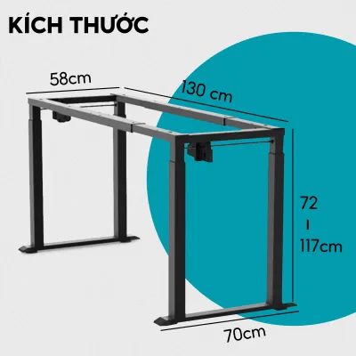Bàn thông minh nâng hạ chiều cao iCockpit 1460 phiên bản 2025 rút gọn thời gian lắp đặt tặng kèm thảm lót chuột móc tai nghe giá để ly nước