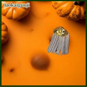 tuokaiguoji Pháp sang trọng bạc trắng tua Bông tai thời trang phụ nữ bạc kim Bông tai accessries