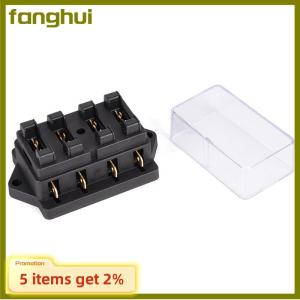 fanghui Xe 4 cách mạch tiêu chuẩn Ato Blade hộp cầu chì khối chủ 12V 24V + 4 cách cầu chì