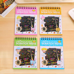 Buku Sketsa Warna-warni Grafiti Kertas Mini Tulis Gores Gambar DIY Scratch Paper Note Black Cardboard Mini Hadiah Alat Tulis Mainan Edukasi PTT