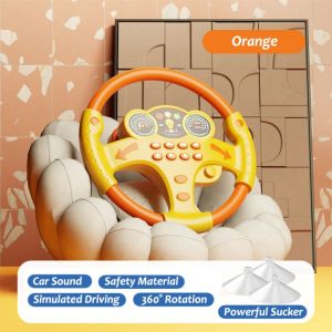 DOORSYUR Xe đẩy phi công Đồ chơi vô lăng mô phỏng Đa chức năng Điện Vô Lăng phi công Sáng Tạo Montessori Đồ chơi mô phỏng lái xe ô tô Quà sinh nhật