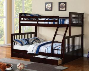 Giường Tầng K.Bed Gỗ Tư Nhiên - Tầng Dưới Rộng 1m4 - Tầng Trên Rộng 1m (Có Thể Tách Thành 2 Giường Đơn)
