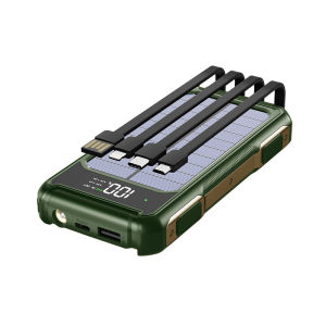 (3C) Solar power bank 20000mAh With LED four wire power bank Fast charging 2USB Ip65 Waterproof