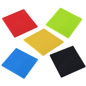 Practical Silicone Coasters Nonslip Square Pad for Table Protecti Functional Use Indoors or Outdoors Black