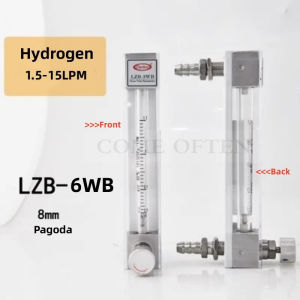 LZB-6WB Air Hydrogen Medium Glass Rotor Flow meter 0.2Mpa MAX 120 ℃   1-10LPM 1.5-15LPM Pagoda 8mm Customized