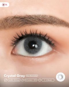 New More DUBAI CRYSTAL GREY Softlens Minus Diameter 14.5mm Arabic Eyes Gratis Tempat Soflen