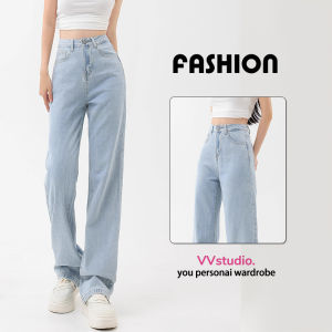 Celana jeans panjang wanita Biru retro high waist kulot Jeans wanita Boyfriend jeans