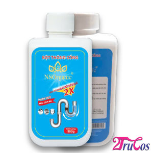 Bột thông cống NS Organic Drain Cleaning Powder 300gr (phân rã chất thải hữu cơ xử lý tình trạng nghẹt đường cống thoát nước) 2Trucos