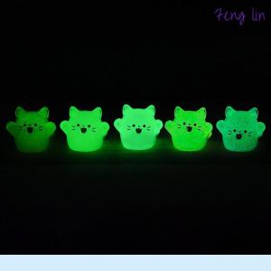 🔥🔥🔥fenglin 5 10Pcs Cute Cartoon Luminous Kitten Miniature Figurine Ornament DIY Home Decoration Accessories Kawaii Desktop Decoration Gifts