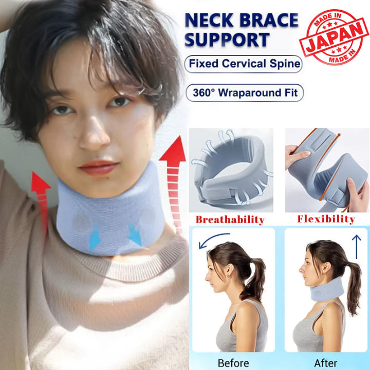 Neck Brace for Neck Pain and Support, Soft Neck Support Relieves Pain &  Pressure in Spine for Women & Men, Wrap Align Stabilize Vertebrae Foam  Cervical Collar for Sleeping