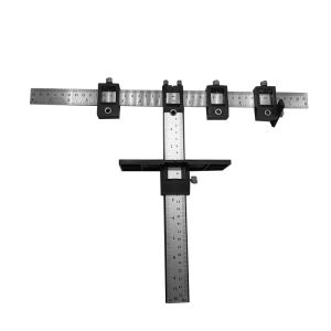 AumoPro 1PC Cabinet Hardware Jig Tool - Wood Drilling Dowelling Guide for Installation of Handles Knobs on Doors and Drawer - Adjustable Punch Locator Drill Template Guide