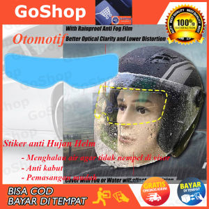 GoShop Stiker Anti Air Kaca helm Anti Kabut | Motor Clear view Film Helmet visor