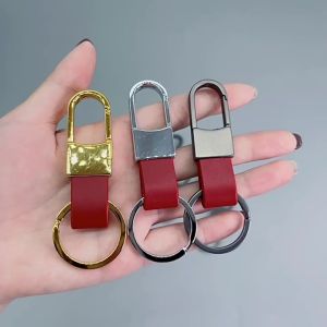 PL LANFY Leather Fur Keychain Anti-Lost Alloy Leather Waist Hanging Key Chain Fashion Carabiner Holder Multifunctional Durable Car Trinket Keyring Party Gift