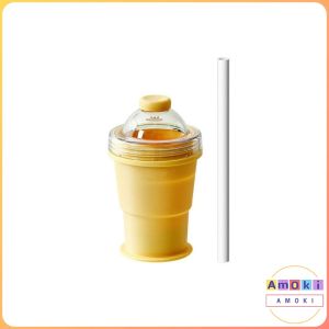 325ml Silicone Ice Cube Molder Cup Portable Foldable Ice Ball Maker with Cover Straw Tumbler 1Pc
