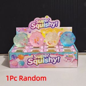 YUBAGUANB Ocean Theme Cheese Squeezed Cube Moldable 6cm Cat Paw Squishy Toy Novelty Hand Relax Cheese Fidget Toy Office Desk Toy