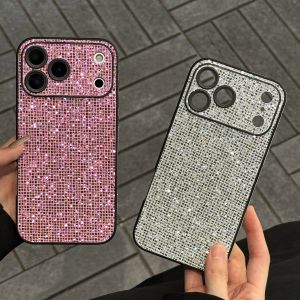 Shining Glitter Sparkling Diamond Phone Case For iPhone 17 16 15 14 13 Pro Max Camera Protection Shockproof Acrylic Hard Cover