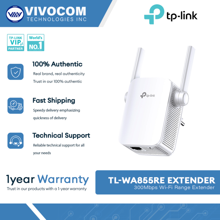 TP-Link TL-WA855RE 300Mbps Wi-Fi Range Extender Expand Your Wi-Fi Coverage  Lazada PH