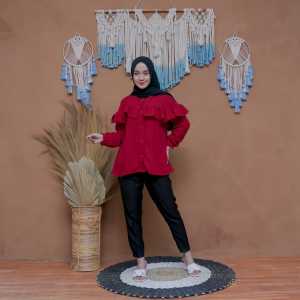 Blous wanita terbaru 2021 kekinian hijab kemeja kuliah kemeja kantor blouse wanita dewasa anak remaja big size blouse couple kemeja wanita muslim atasan wanita warna merah murah berkualitas premium xxxl jumbo blouse bermerk kemeja wanita baru