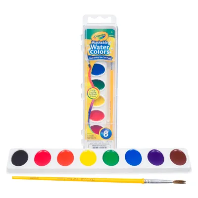 [SG] CRAYOLA 530525 Crayola Washable Watercolor Paint 8CT [Evergreen Stationery]