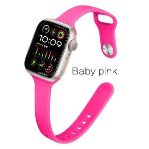 Slim Silicone strap for smartwatch ultra 44mm band 41mm 45mm correa 38mm 40mm 49mm Sports bracelet iWatch serie 10 9 8 7 6 5 se 4 3 2 1 SE 3/ultra 3