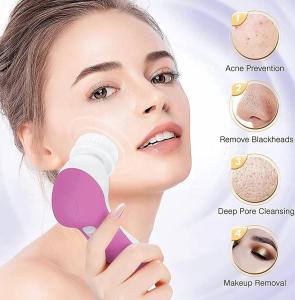 Cleansing Brush Set Beauty Face Care Massager Electric Facial Cleanser Body Cleaner Brush Massaging Tool with 5pcs Brush Heads