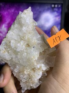 HOA Đá thạch Anh trắng tán sắc pha lê tự nhiên trong suốt vàng Citrine thanh tẩy thiền định tarot cực mạnh Clear Quartz Natural 117